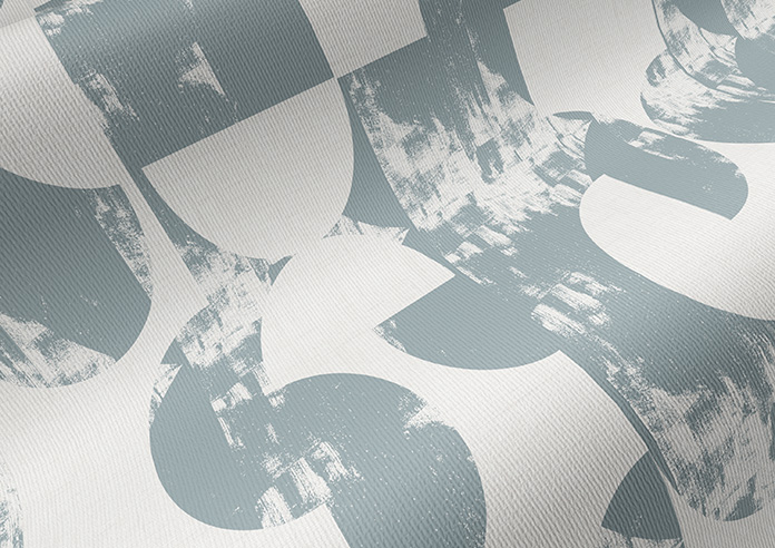 Circular Relief Print, Cadet Blue - Twist&Fit Roller Blind - Image 4